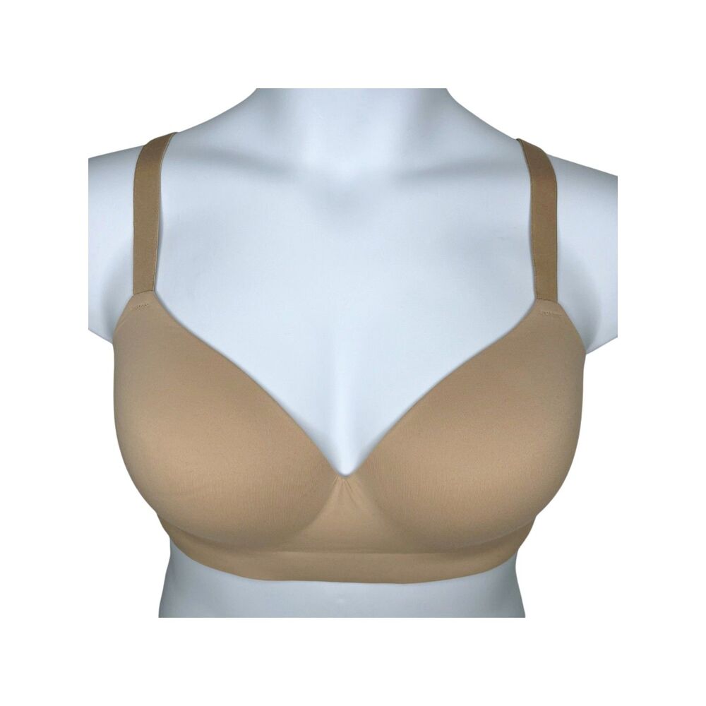 Soma Enbliss Wireless Bra sz 38D * Tan Nude Wire Free Soft Cup No Wire Stretch